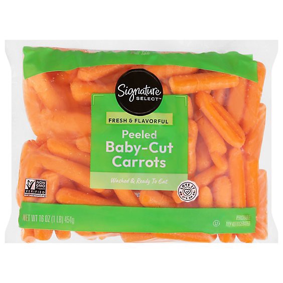 slide 1 of 1, Signature Select/farms Baby-Cut Peeled Carrots - 16 Oz, 1 lb