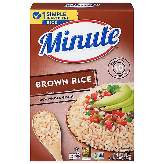 slide 1 of 6, Minute Brown Rice Instant In Box - 28 Oz, 28 oz