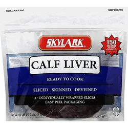 Skylark Calf Liver - 16 Oz