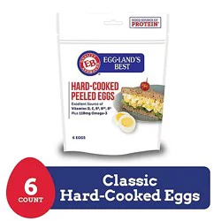 Eggland's Best Hard Cooked Eggs - Medium White - 6 Count