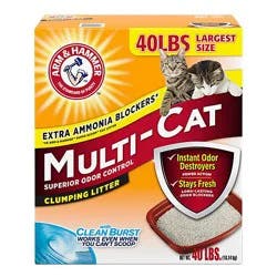 Arm & Hammer Superior Odor Control With Clean Burst Clumping Multi Cat Litter - 40 Lb