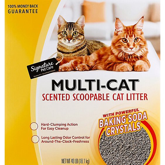 slide 1 of 1, Signature Pet Care Cat Litter Scented Multiple Cat - 40 Lb, 40 lb