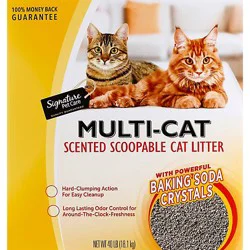 Signature Pet Care Cat Litter Scented Multiple Cat - 40 Lb