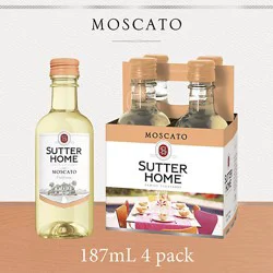 Sutter Home Moscato White Wine Bottle - 4-187 Ml