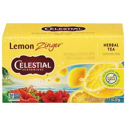 Celestial Seasonings Herbal Tea Bags Caffeine Free Lemon Zinger - 20 Count