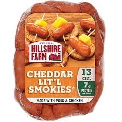 Hillshire Farm Cheddar Litl Smokies Smoked Sausage - 13 Oz