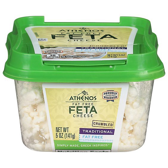 slide 1 of 1, Athenos Cheese Feta Crumbled Fat Free - 5 Oz, 5 oz