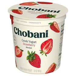 Chobani Non-Fat Strawberry Blended Greek Yogurt - 32 Oz