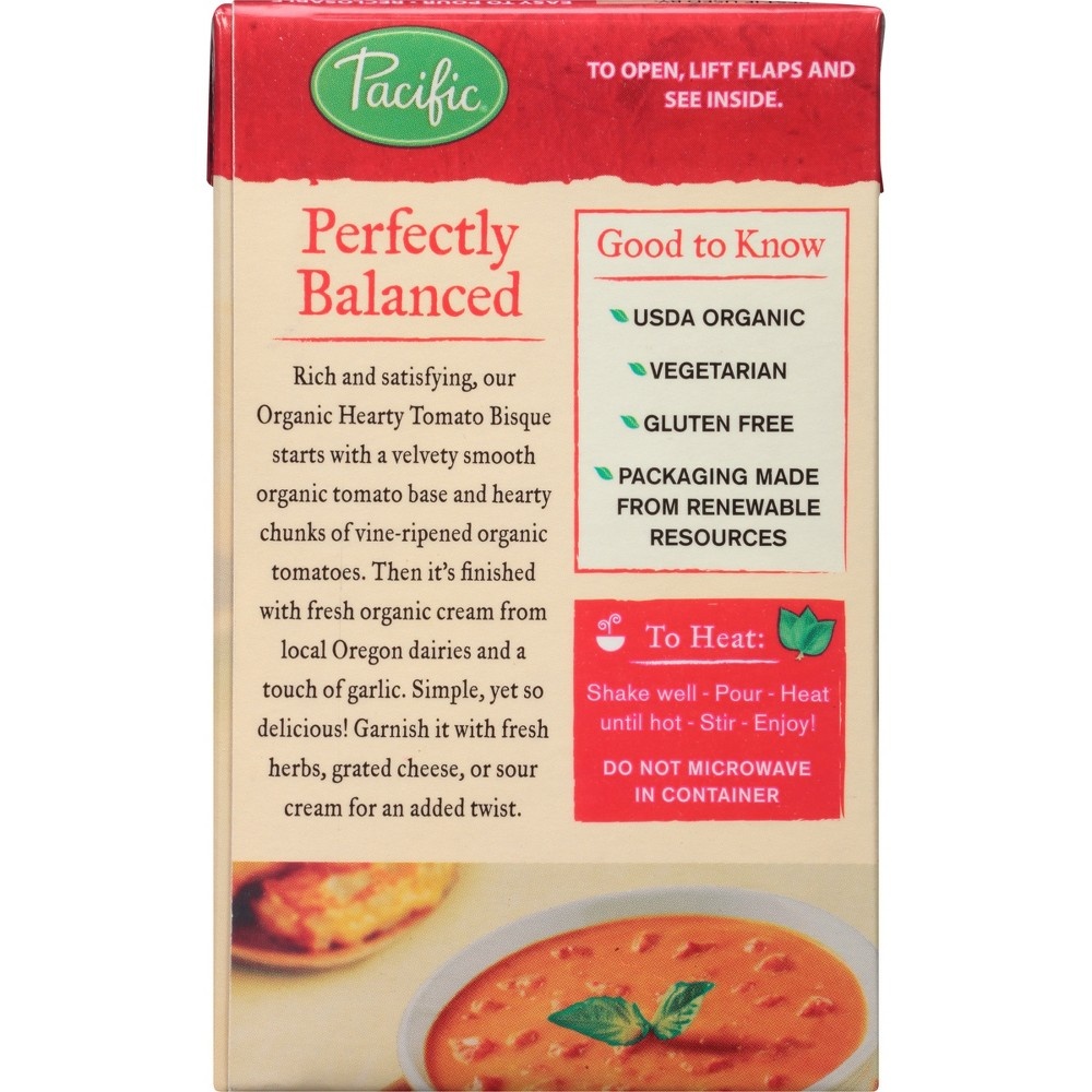 slide 5 of 9, Pacific Foods Organic Gluten Free Hearty Tomato Bisque - 17.6oz, 17.6 oz
