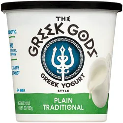 Greek Gods Yogurt Greek Style Traditional Plain - 24 Oz