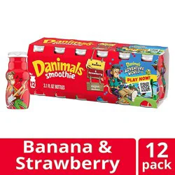 Danimals Strawberry Explosion & Banana Split Variety Pack Smoothies - 12-3.1 Fl. Oz
