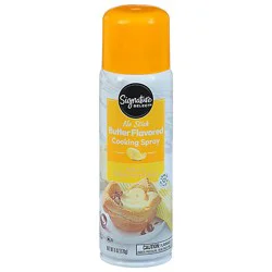 Signature Select Cooking Spray No Stick Butter Flavored Aerosol - 6 Oz