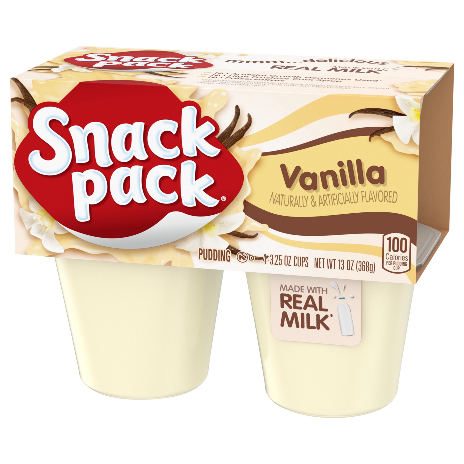 slide 3 of 13, Snack Pack Vanilla Pudding - 4-3.25 Oz, 13 oz