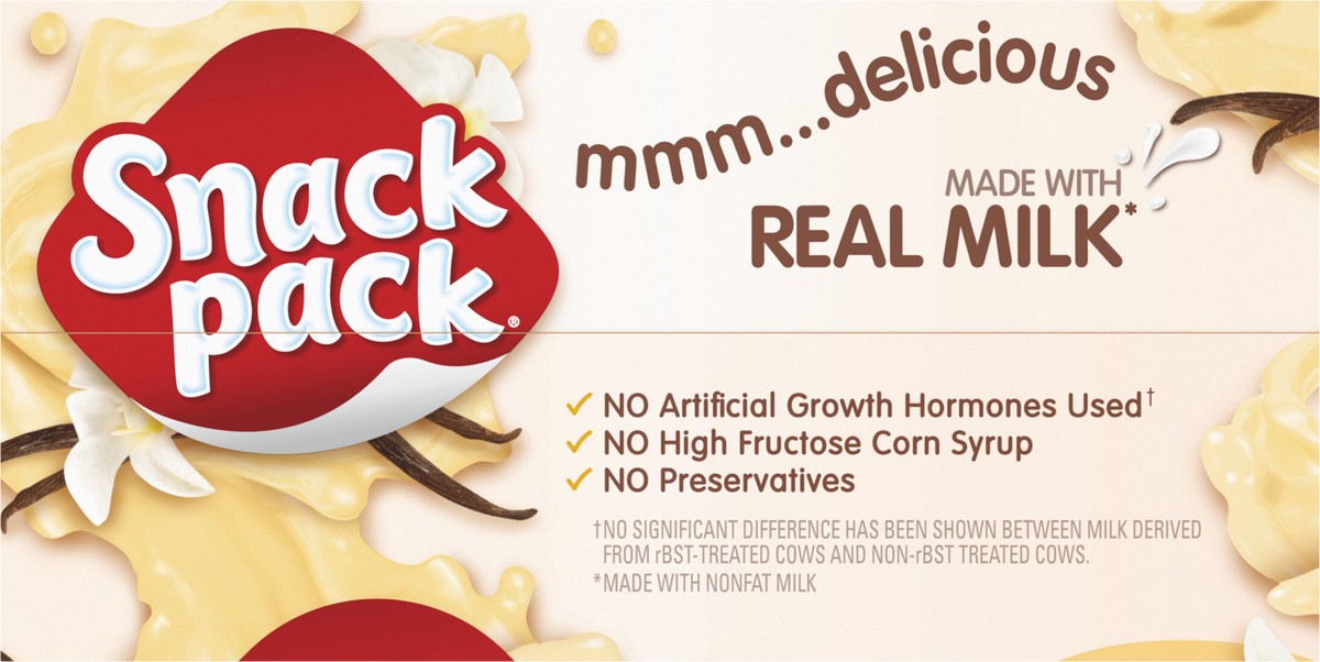 slide 10 of 13, Snack Pack Vanilla Pudding - 4-3.25 Oz, 13 oz