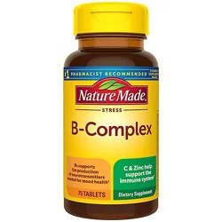 Nature Made Stress B Complex With Vitamin C And Zinc Tablets - 75 Count