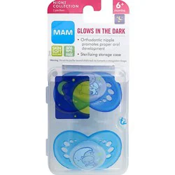 Mam Pacifier Night 6 Months Plus - 2 Count