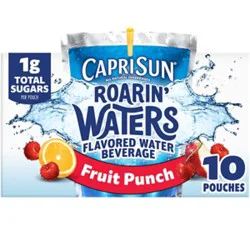 Capri Sun Roarin' Waters Fruit Punch Flavored - 10 - 6 Fl. Oz.