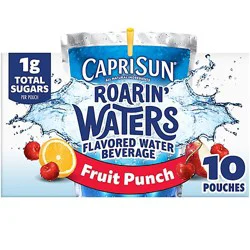 Capri Sun Roarin' Waters Fruit Punch Flavored - 10 - 6 Fl. Oz.
