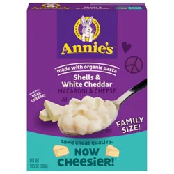 Annies Homegrown Macaroni & Cheese Shells & White Cheddar Box - 10.5 Oz