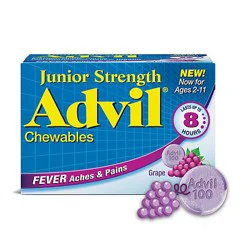 Advil Junior Strength Grape Chewables Ibuprofen Fever Reducer/pain Reducer - 24 Count