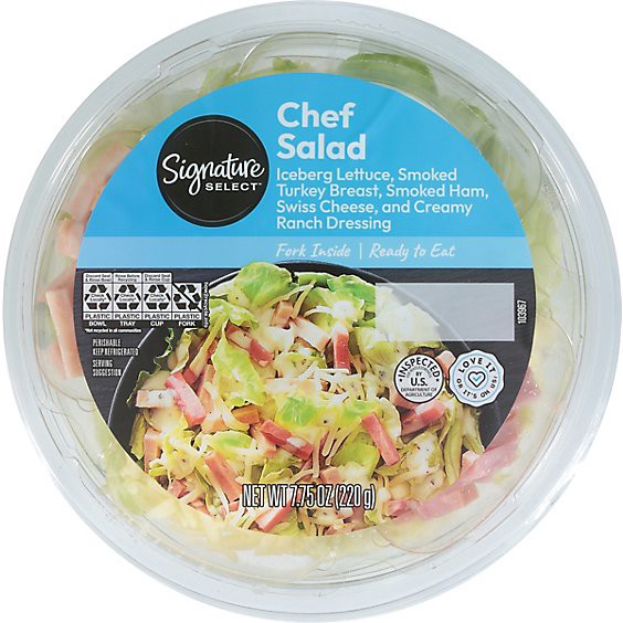 slide 1 of 1, Signature Select/farms Cafe Bowl Chef Salad - 7.75 Oz, 7.75 oz