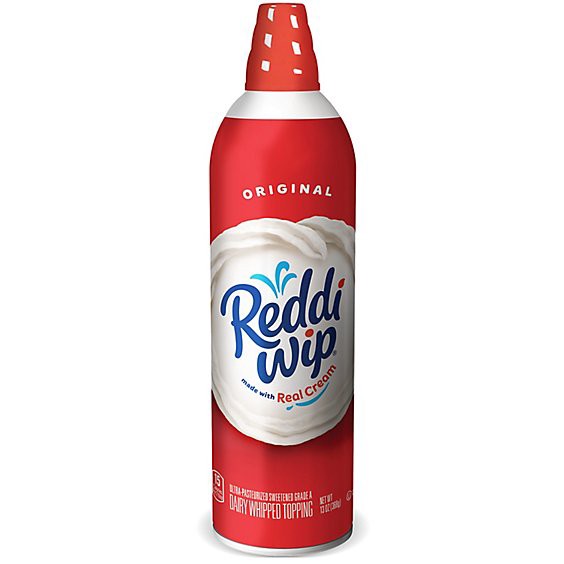 slide 1 of 5, Reddi Wip Original Whipped Topping Made With Real Cream Spray Can - 13 Oz, 13 oz