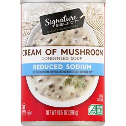 Signature Select Soup Condensed Cream Of Mushroom 50% Reduced Sodium - 10.5 Oz