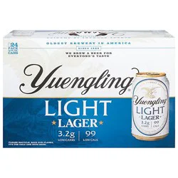 Yuengling Light Lager Beer Cans - 24-12 Fl. Oz.