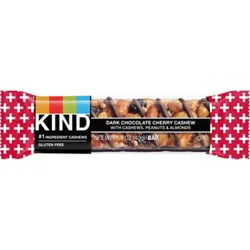 Kind Dark Chocolate Cherry Cashew Gluten Free Snack Bar - 1.4 Oz