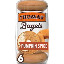 Thomas Limited Edition Pumpkin Spice Bagels 6 Count - 19 Oz