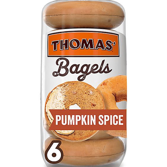 slide 1 of 1, Thomas' Pumpkin Spice Bagels 6 Count - 19 Oz, 19 oz