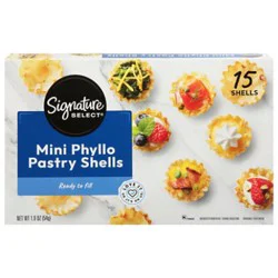 Signature Select Pastry Shells Mini Phyllo 15 Count - 1.9 Oz