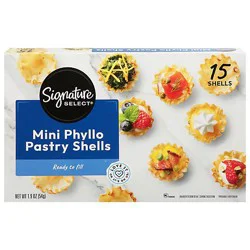 Signature Select Pastry Shells Mini Phyllo 15 Count - 1.9 Oz