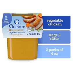 Gerber 2nd Foods Vegetable Chicken Dinner Baby Food Tub - 2-4 Oz