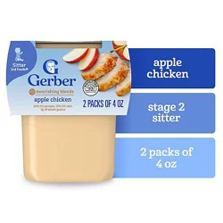 Gerber 2nd Foods Apple Chicken Baby Food Tub - 2-4 Oz