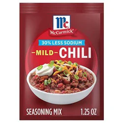 Mccormick 30% Less Sodium Chili Mild Seasoning Mix - 1.25 Oz