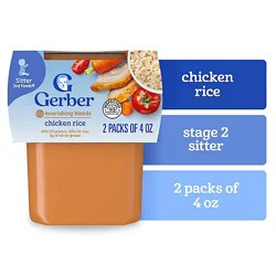 Gerber 2nd Foods Chicken And Rice Baby Food Tub - 2-4 Oz