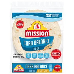 Mission Carb Balance Flour Tortillas Soft Taco Size - 8 Count