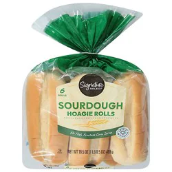 Signature Select Sourdough Hoagie Rolls - 6-16.5 Oz