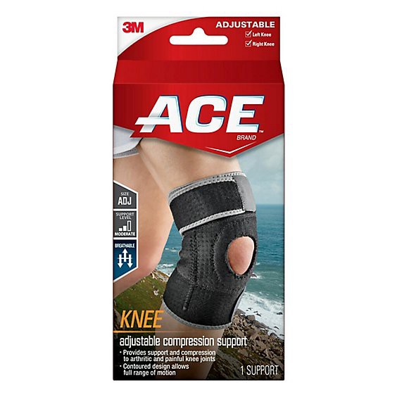 slide 1 of 1, 3m Ace Neoprene Open Knee Brace One Size Fits All - Each, 1 ct