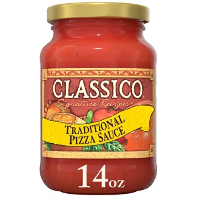 slide 1 of 1, Classico Signature Recipes Traditional Pizza Sauce - 14 Oz, 14 oz