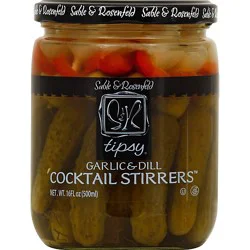 Sable & Rosenfeld Tipsy Cocktail Stirrers Garlic & Dill - 16 Fl. Oz.