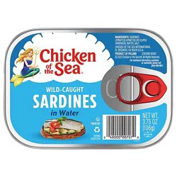 Chicken Of The Sea Wild Caught Sardines In Water - 3.75 Oz
