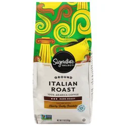 Signature Select Coffee Ground Dark Roast Italian Roast - 11 Oz
