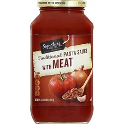 Signature Select Pasta Sauce Meat Sauce Jar - 25 Oz