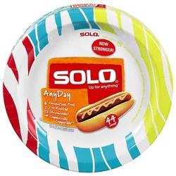 Solo Plates Paper Heavy Duty 8.5 Inch Bag - 44 Count