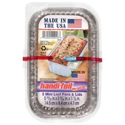Handi-Foil Loaf Pan With Lid 1 Lb - 5 Count