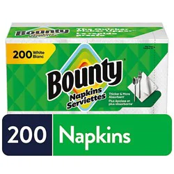 Bounty White And Print Paper Napkins - 200 Count