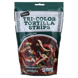 Signature Select Tri Color Tortilla Strips - 4 Oz