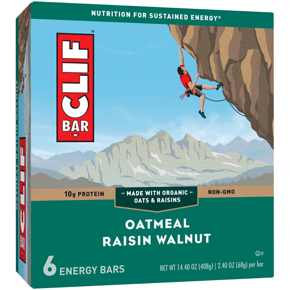 slide 5 of 8, CLIF Oatmeal Raisin Walnut Energy Bars, 6 ct; 2.4 oz
